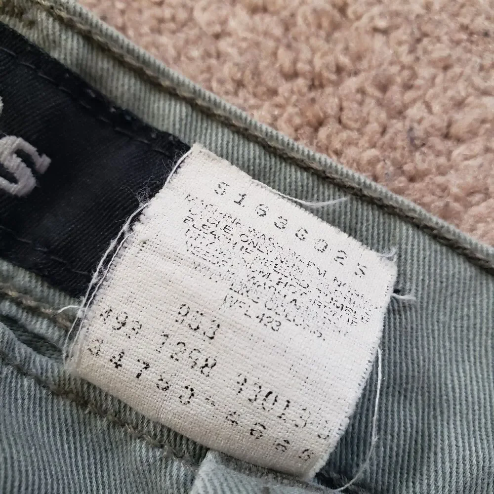 Vintage 90s Levi's Silver Tab Khakis Size 36 Mens Baggy Green Cargo Shorts Skate
